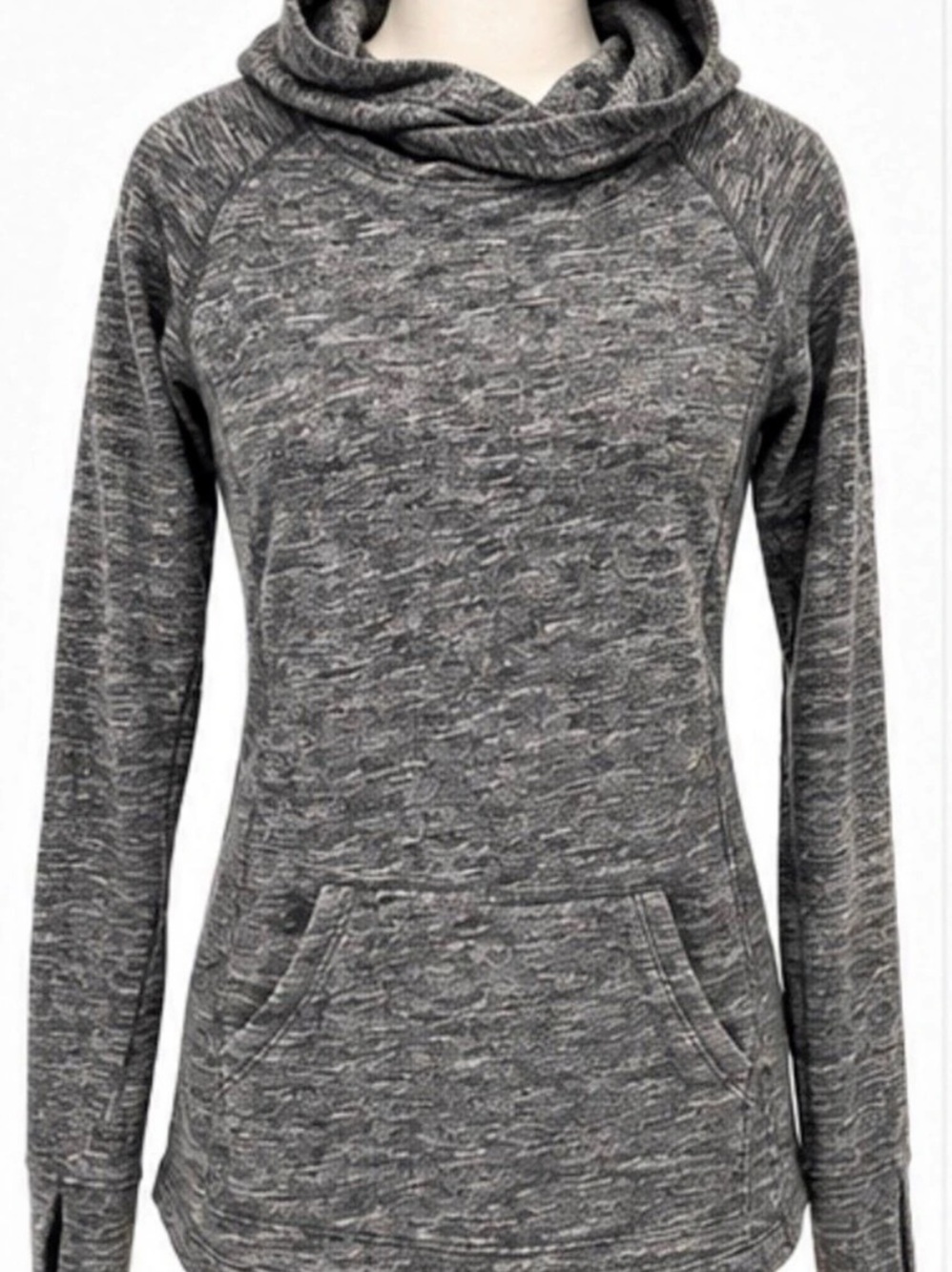 Marmot Women’s Medium Heather Gray Hooded Pullover Tunic Sweatshirt